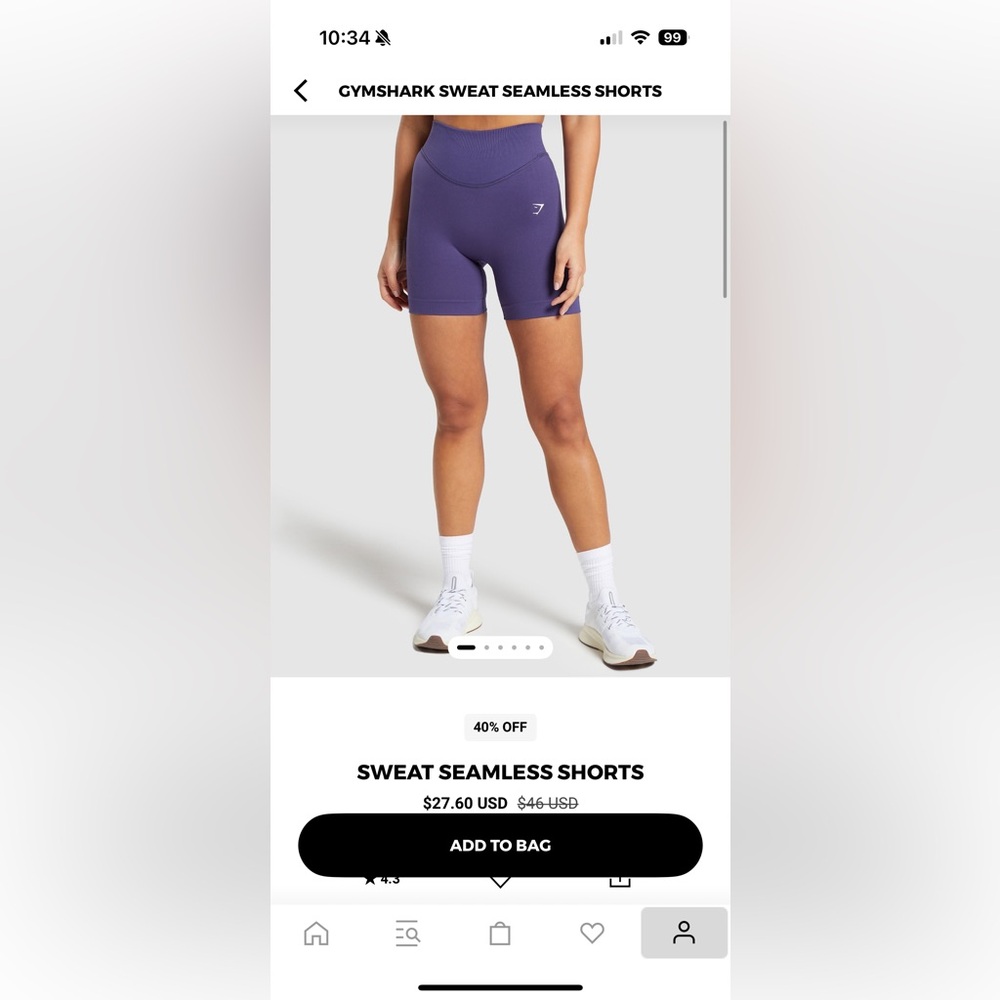 (2) Gymshark Sweat Seamless Gym Shorts
